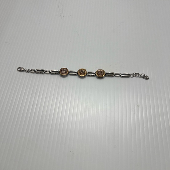 Brighton Silver Bracelet with Amber Colored Stones - Picture 15 of 16